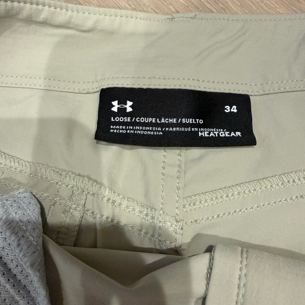 Under Armour Light Khaki HeatGear Loose Fit Shorts